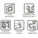 Ver imagem 6 de Cortina Jacquard Luxo em Tecido Semi Blackout Sala 2,00x1,30:cinza