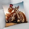 Almofada Decorativa 40 X 40Cm Moto Na Estrada - 1