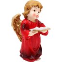 Ver imagem 3 de Enfeite Anjo Anjinho Vermelho com Livro em Resina Natal 13cm