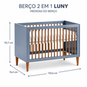 Ver imagem 5 de Berço Evolutivo 2 em 1 Nogueira com Azul