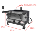 Ver imagem 3 de Forno de Pizza Industrial Grill de Mesa à Gás com Infravermelho 45x45cm - MR Fogões