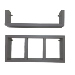 Nicho Organizador e Prateleira Mdf para Decoração de Ambientes - Cinza Tx