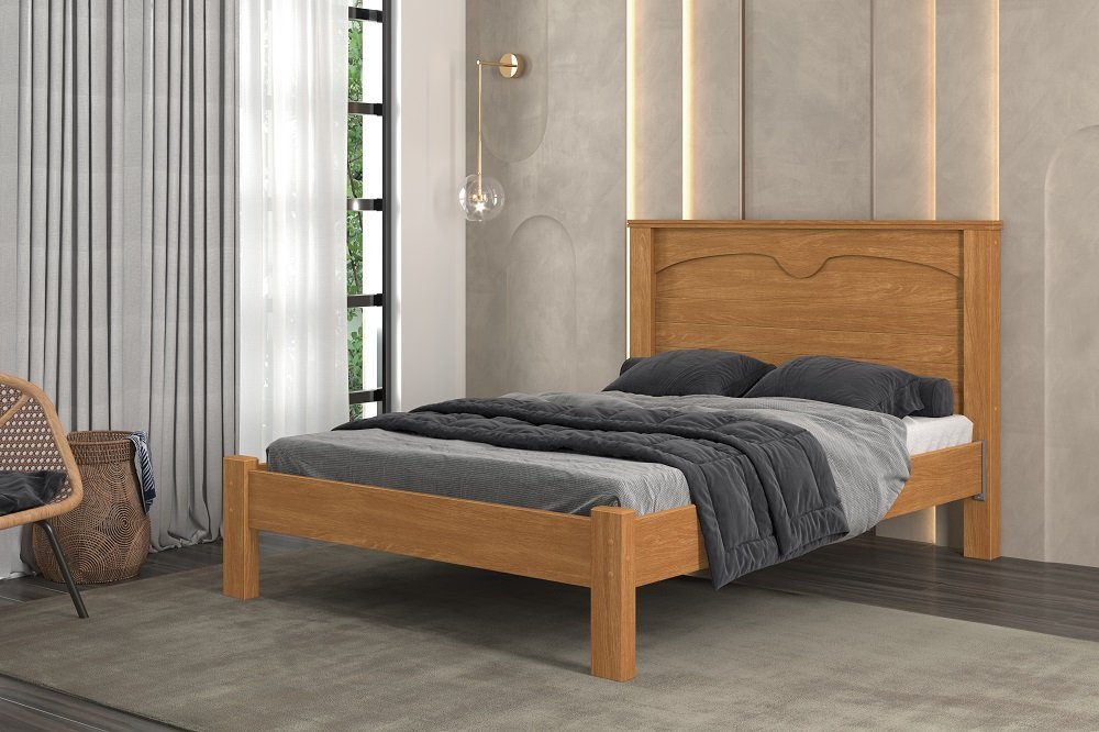 Cama de Casal Queen Amsterdã Modelo Moderno Camas Fenix