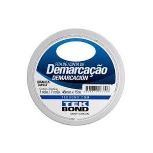 Fita de demarcação branca 48mm x 15m - tekbond