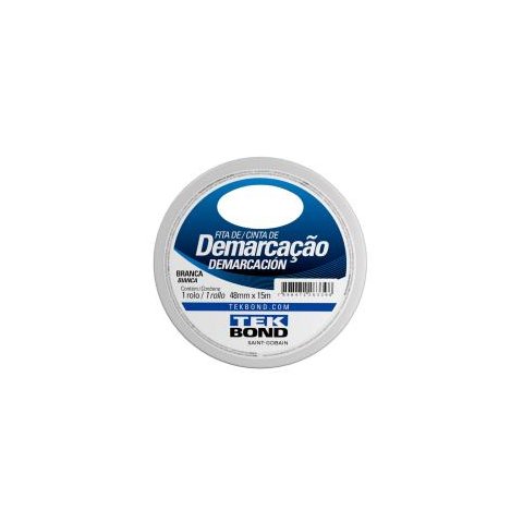 Fita de demarcação branca 48mm x 15m - tekbond