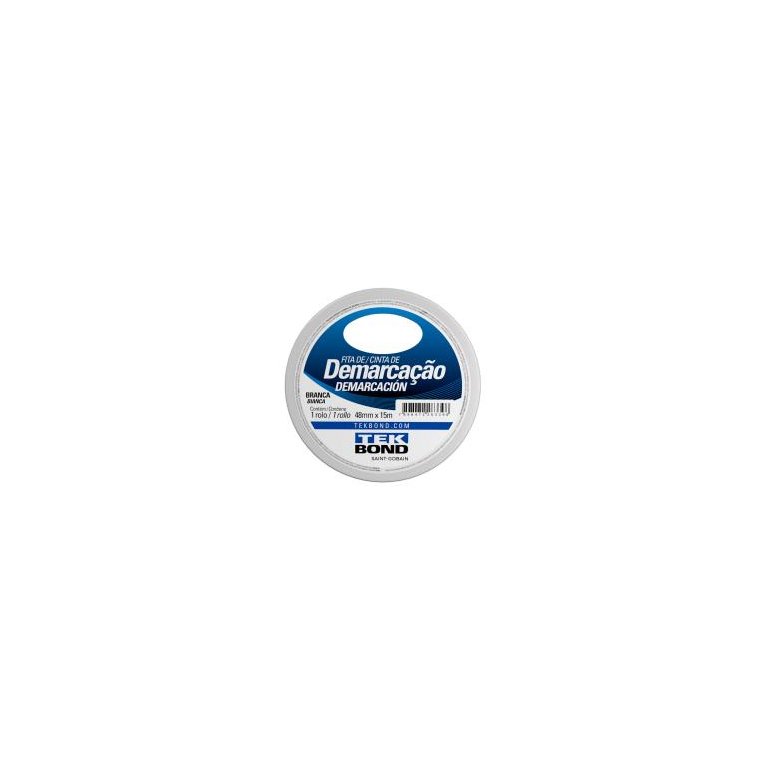 Fita de demarcação branca 48mm x 15m - tekbond