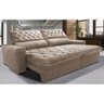 Sofá Retrátil e Reclinável 3.15m Molas Ensacadas Cama inBox Spazus com Bordado 3D Velusoft Bege - 2