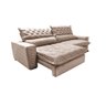 Sofá Retrátil e Reclinável 3.15m Molas Ensacadas Cama inBox Spazus com Bordado 3D Velusoft Bege - 8