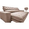 Sofá Retrátil e Reclinável 3.15m Molas Ensacadas Cama inBox Spazus com Bordado 3D Velusoft Bege - 1