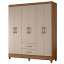 Ver imagem 1 de Guarda Roupa Casal Panama 6p 153 Cm Carvalho Fendi Moval