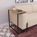 Ver imagem 1 de Mesa de Apoio Estilo Industrial 50x30cm Li025 Kappesberg - Freijó/preto