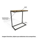Ver imagem 2 de Mesa de Apoio Estilo Industrial 50x30cm Li025 Kappesberg - Freijó/preto
