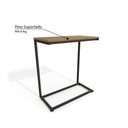 Ver imagem 3 de Mesa de Apoio Estilo Industrial 50x30cm Li025 Kappesberg - Freijó/preto