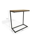 Ver imagem 5 de Mesa de Apoio Estilo Industrial 50x30cm Li025 Kappesberg - Freijó/preto