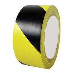 Fita Demarcação De Solo Zebrada 48mm X 30 Metros Cor:Amarelo-Preto - 1