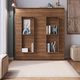 Cama Articulável Horizontal Casal Dallas 194cm com 2 Nichos Nogal Ch140 Art In Móveis - 2