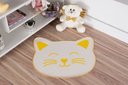 Ver imagem 1 de Tapete Infantil Natural Formato de Gato Amarelo 56X64CM