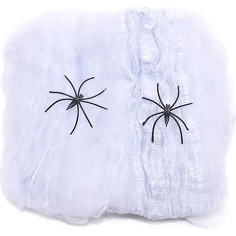 Teia de Aranha Realista Enfeite Halloween Kit 5 Uni Dia Das Bruxas Festa Tematica Decoraçao Susto Me