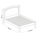Ver imagem 6 de Cama Casal de Madeira Maciça para Colchão 138x188 Selena F06 Castanho - Lyam Decor