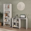 Ver imagem 1 de Conjunto de Escritório 2 Peças 1 Escrivaninha e 1 Estante com 5 Prateleiras Multy Branco