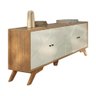 Buffet Aparador Retrô 2 Portas Dalla Costa 100% MDF Cor:Off White com Freijó - 6