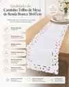 Ver imagem 7 de Caminho Trilho de Mesa de Renda Branca 38x87cm