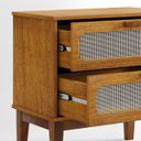 Ver imagem 5 de Kit Mesa de Cabeceira para Cama Quarto Casal Nature 60cm Largura Vintage Classico Retro Reforçada