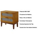 Ver imagem 2 de Kit Mesa de Cabeceira para Cama Quarto Casal Nature 60cm Largura Vintage Classico Retro Reforçada