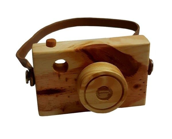 Câmera fotográfica de madeira infantil - Oque é Oque é? - 2