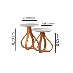 Kit Mesa Lateral Bella Alice - Ana Móveis - 3