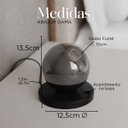 Ver imagem 3 de Abajur Luminária de Mesa Dama Interruptor e Globo e Lâmpada Branco Frio Decoração Casa Sala Quarto
