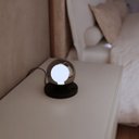 Ver imagem 4 de Abajur Luminária de Mesa Dama Interruptor e Globo e Lâmpada Branco Frio Decoração Casa Sala Quarto