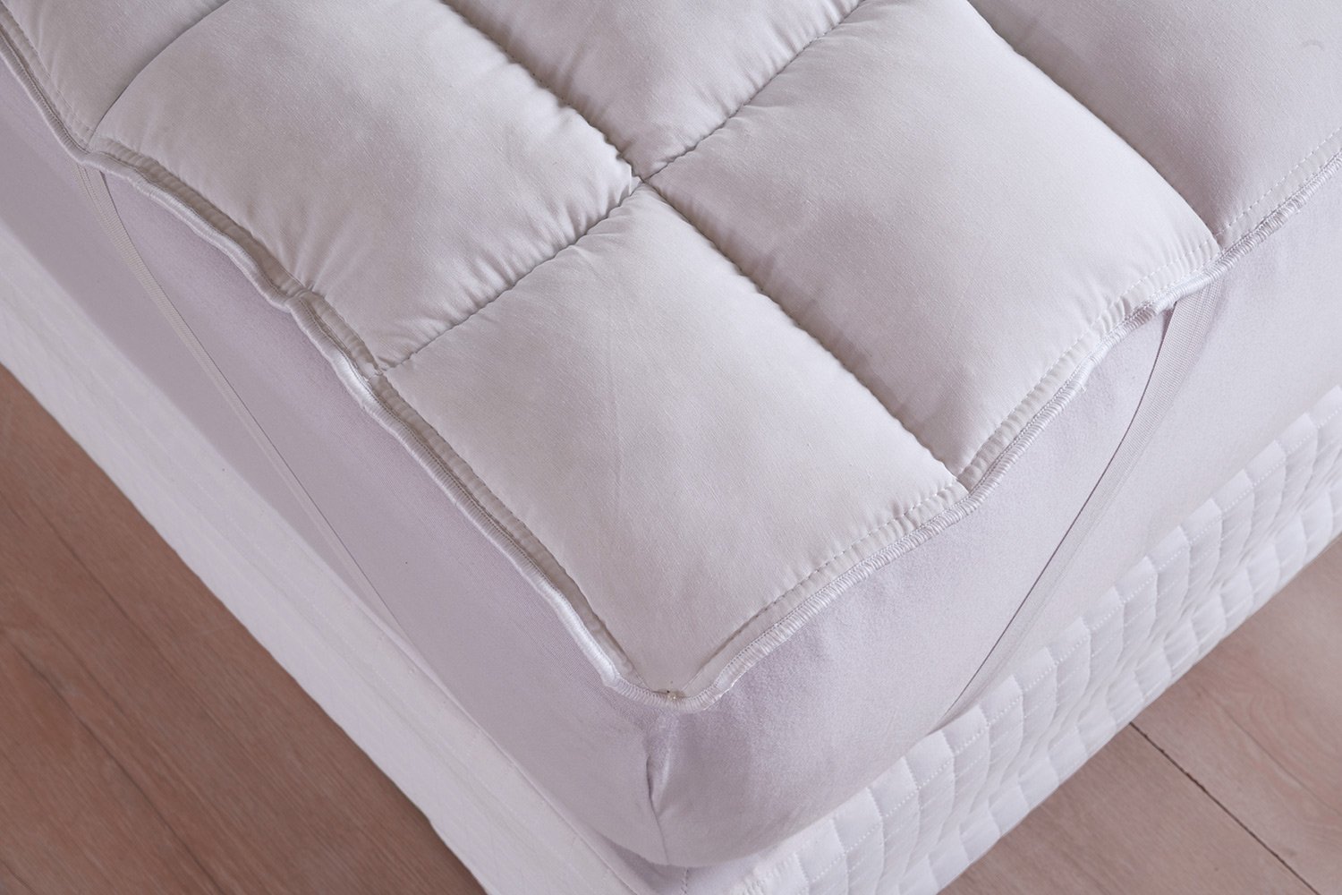 Pillow Top Casal Fibra Siliconizada em Flocos Branco - 138x188cm - 4