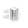 Lixeira de Pia Inox Mini Basculante Lavabo Escritorio 1,5l - 2