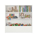 Ver imagem 5 de Estante Organizadora Infantil para Brinquedos e Livros Branca Multiuso 90x90x30 cm em MDF