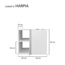 Ver imagem 3 de Conjunto Gabinete para Banheiro Branco 55cm sem Cuba Harpia