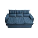 Ver imagem 5 de Sofá 3 Lugares Retrátil e Reclinável Cama Inbox Slim 2,00M Velusoft Azul