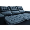 Ver imagem 4 de Sofá 3 Lugares Retrátil e Reclinável Cama Inbox Slim 2,00M Velusoft Azul