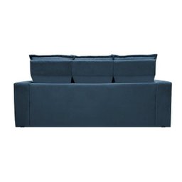 Sofá 3 Lugares Retrátil e Reclinável Cama Inbox Slim 2,00M Velusoft Azul - 6