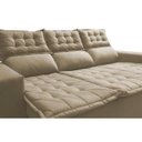 Ver imagem 4 de Sofá 3 Lugares Retrátil e Reclinável Cama Inbox Slim 2,00M Velusoft Bege