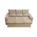 Ver imagem 5 de Sofá 3 Lugares Retrátil e Reclinável Cama Inbox Slim 2,00M Velusoft Bege