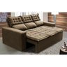 Sofá 3 Lugares Retrátil e Reclinável Cama Inbox Slim 2,00M Velusoft Castor - 1
