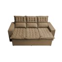Ver imagem 5 de Sofá 3 Lugares Retrátil e Reclinável Cama Inbox Slim 2,00M Velusoft Castor