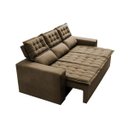 Ver mais imagens de Sofá 3 Lugares Retrátil e Reclinável Cama Inbox Slim 2,00M Velusoft Castor