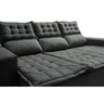 Sofá 3 Lugares Retrátil e Reclinável Cama Inbox Slim 2,00M Velusoft Cinza - 4