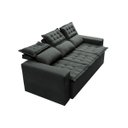Ver imagem 7 de Sofá 3 Lugares Retrátil e Reclinável Cama Inbox Slim 2,00M Velusoft Cinza