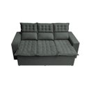 Ver imagem 5 de Sofá 3 Lugares Retrátil e Reclinável Cama Inbox Slim 2,00M Velusoft Cinza