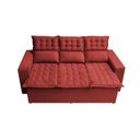 Ver imagem 5 de Sofá 3 Lugares Retrátil e Reclinável Cama Inbox Slim 2,00M Velusoft Vermelho