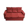 Sofá 3 Lugares Retrátil e Reclinável Cama Inbox Slim 2,00M Velusoft Vermelho - 5