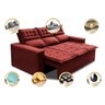 Sofá 3 Lugares Retrátil e Reclinável Cama Inbox Slim 2,00M Velusoft Vermelho - 3